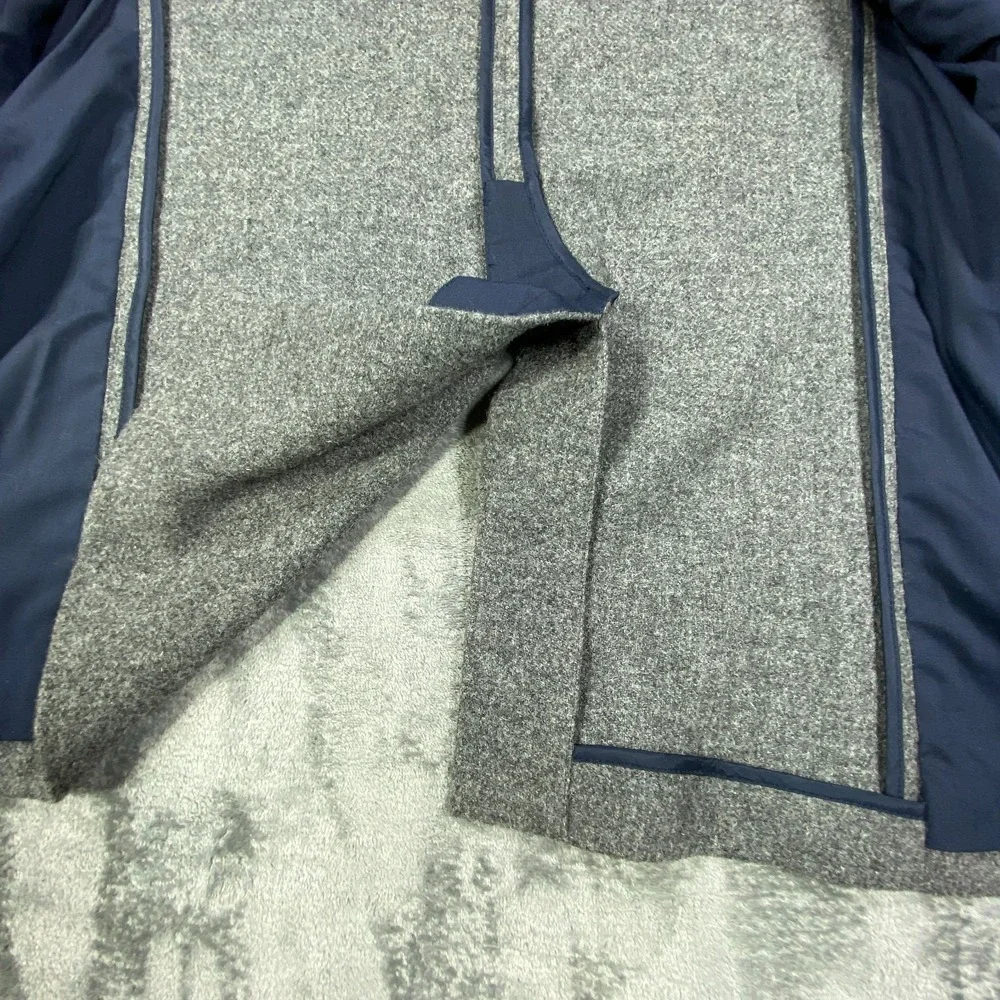 J Crew Blazer Mens 42L Gray Wool Blend Jacket Casual Sport Coat Classic Business